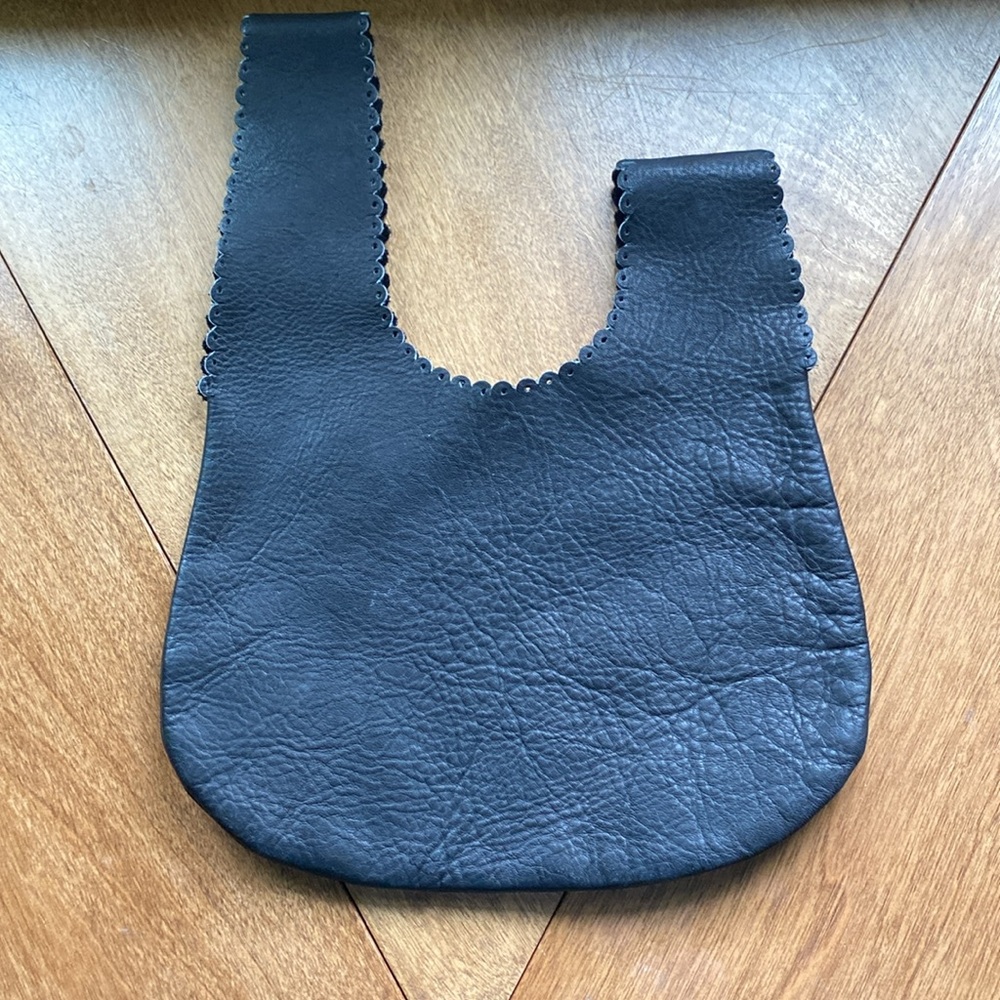 Rubyzaar Leather Drop Bag Black - image 4